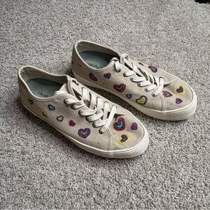 SeaVees Embroidered Heart Platform Sneakers